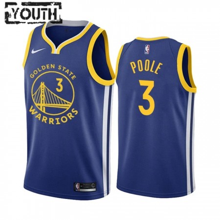 NBA Børn Trøje Golden State Warriors Poole 3 2022-23 Jordan Nike Icon Edition Royal Swingman